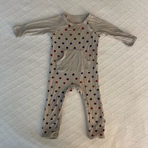Kyte Baby Oat Polka Dot Bamboo Longall VGUC 3-6 month
